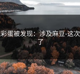 隐藏彩蛋被发现：涉及麻豆-这次说透了
