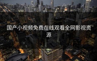国产小视频免费在线观看全网影视资源